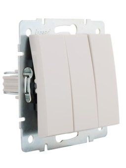 выключатель 3-кл. сп rain ip20 механизм бел. lezard 703-0288-109 от магазина Штепсель и батарейка. - фото_2