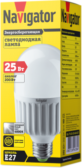 лампа светодиодная высокомощная 94 338 nll-t75-25-230-840-e27 25вт 4000к нейтр. бел. e27 2000лм 220-240в navigator 94338 от магазина Штепсель и батарейка. - фото_2