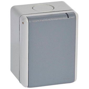 розетка 1-м оп plexo 32а ip44 3p+e сер. leg 055875 от магазина Штепсель и батарейка.