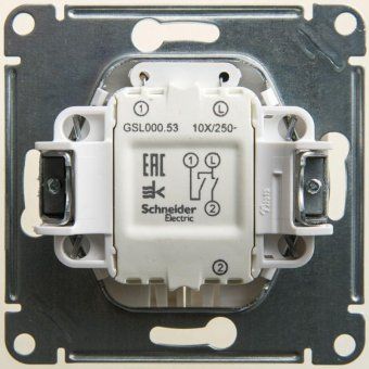 выключатель 2-кл. сп glossa 10а ip20 (сх. 5а) 10ax с подсветкой механизм перламутр. se gsl000653 от магазина Штепсель и батарейка. - фото_2