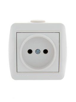 розетка 1-м оп nata 16а ip20 без заземл. керамика бел. lezard 710-0200-121 от магазина Штепсель и батарейка.