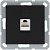 розетка компьютерная 1-м rj45 ip20 кат. 5e механизм черн. матов. soft touch jasmart g6105pb от магазина Штепсель и батарейка.