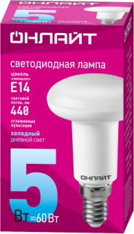 лампа светодиодная 61 142 oll-r50-5-230-6.5k-e14 5вт онлайт 61142 от магазина Штепсель и батарейка. - фото_2