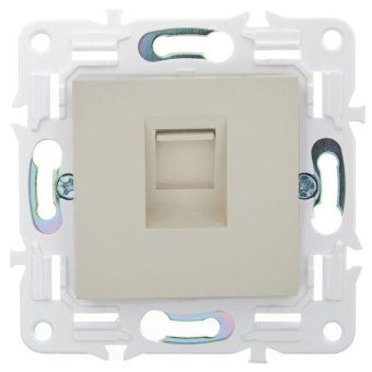 розетка компьютерная rj45 кат.5e skandy sk-k01b беж. iek sk-k10-1-k10 от магазина Штепсель и батарейка. - фото_2