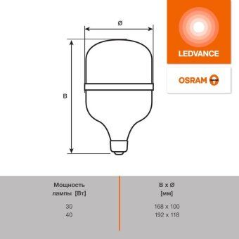лампа светодиодная led g4 value lvhw400 40w/840 cri95 40вт 4000к 4600лм цилиндрическая матов. e27 140-265в osram 4099854121319 от магазина Штепсель и батарейка. - фото_5