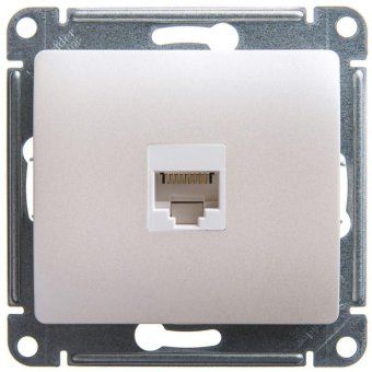 розетка компьютерная 1-м glossa rj45 кат.5e механизм перламутр. se gsl000681k от магазина Штепсель и батарейка.
