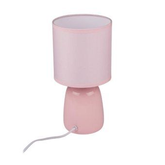 светильник настольный jh2-02-pk e14 ip20 130х130х255мм керамика; ткань; pvc-пластик роз. jazzway 5062337 от магазина Штепсель и батарейка. - фото_2