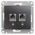 розетка компьютерная 2-м glossa rj45 кат.5e механизм графит se gsl001385kk от магазина Штепсель и батарейка.