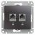 розетка компьютерная 2-м glossa rj45 кат.5e механизм графит se gsl001385kk от магазина Штепсель и батарейка.