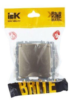 розетка brite рсбш10-3-44-брш 16а ip44 с заземл. защ. шторки с крышкой механизм шампань iek br-r16-16-44-k37 от магазина Штепсель и батарейка. - фото_4