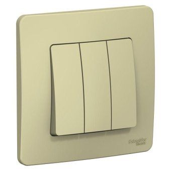 выключатель 3-кл. сп blanca 10а ip20 (сх. 1+1+1) 250в беж. se blnvs100507 от магазина Штепсель и батарейка. - фото_2
