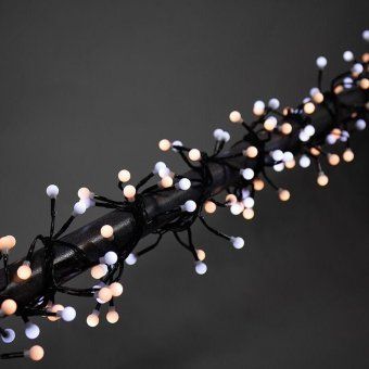 гирлянда светодиодная "мишура led" 3м 288led бел./тепл. бел. 18вт 220-240в ip20 провод пвх темн. зел. neon-night 303-608 от магазина Штепсель и батарейка. - фото_3