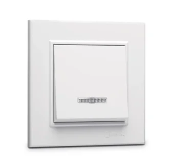 выключатель 1-кл. сп karea 10а ip20 с подсветкой бел. makel 56001021 от магазина Штепсель и батарейка.