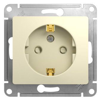 розетка 1-м сп glossa 16а ip20 с заземл. защ. шторки механизм беж. se gsl000245 от магазина Штепсель и батарейка.