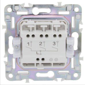 выключатель 3-кл. skandy 10а sk-v11w арктич. бел. iek sk-v30-0-10-k01 от магазина Штепсель и батарейка. - фото_5