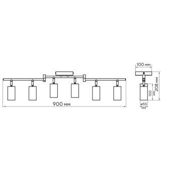светильник pcl-0606 6xgu10 ip20 230в bl настен./потолочн. декор. под лампу jazzway 5066762 от магазина Штепсель и батарейка. - фото_14