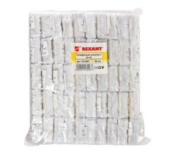 розетка телефонная 1-м оп rj14 (6p4c) кат.3 бел. rexant 03-0001 от магазина Штепсель и батарейка. - фото_4