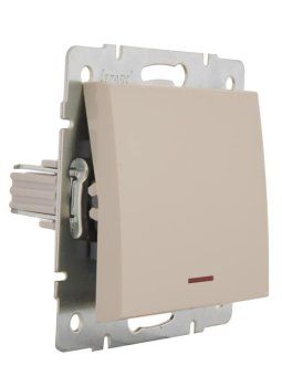 выключатель 1-кл. сп rain ip20 с подсветкой механизм крем. lezard 703-0388-111 от магазина Штепсель и батарейка. - фото_4