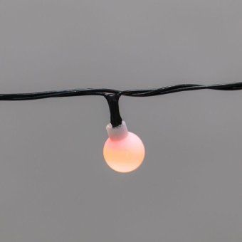 гирлянда светодиодная "шарики" 5м 20led мульти (rg/rb) ip20 230в мигание провод зел. neon-night 304-023 от магазина Штепсель и батарейка. - фото_4