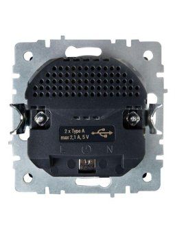 розетка brite рюш10-1-брс 16а с usb a+a 2.1а с заземл. защ. шторки механизм сталь iek br-r14-16-u21-d21-k46 от магазина Штепсель и батарейка.