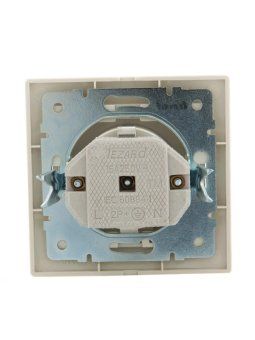 розетка 1-м сп mira 16а ip20 с заземл. с защ. крышкой со вставкой керамика крем. lezard 701-0303-123 от магазина Штепсель и батарейка. - фото_5