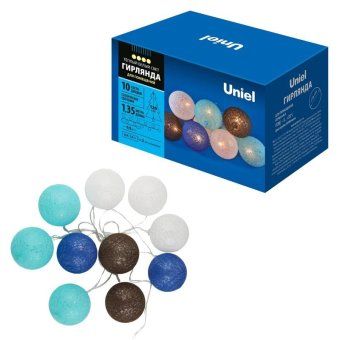 гирлянда uld-s0135-010/stb/2aa warm white ip20 tangles-2 "клубки-2" 2aa (не в/к) 1.35м 10 led тепл. свет провод прозр. uniel ul-00008420 от магазина Штепсель и батарейка.