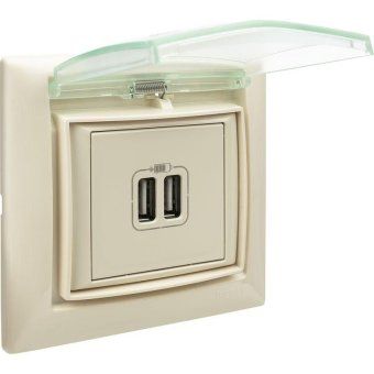 розетка usb 2-м сп valena сл. кость leg 774170 от магазина Штепсель и батарейка. - фото_10