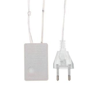 гирлянда светодиодная "бахрома" со снежинками 2.4х0.9м 150led бел. 7.5вт 230в ip20 с контроллером 8 режимов neon-night 255-075 от магазина Штепсель и батарейка.