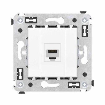 розетка телефонная 1-м сп avanti "белое облако" rj12 без шторок механизм dkc 4400613 от магазина Штепсель и батарейка.