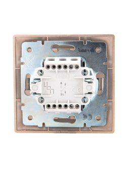 выключатель 1-кл. сп mira 10а ip20 со вставкой свет. корич. перламутр. lezard 701-3131-100 от магазина Штепсель и батарейка.