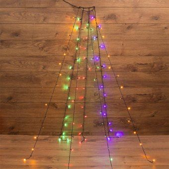 гирлянда светодиодная елочная с кольцом 7 нитей х1.8м 126led мультиколор 6.5вт 220-240в ip20 не соединяемая neon-night 235-089 от магазина Штепсель и батарейка.