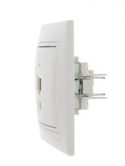розетка компьютерная 1-м сп mira rj45 бел./бел. lezard 701-0202-139 от магазина Штепсель и батарейка. - фото_2