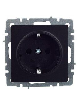 розетка brite рс14-1-0-брч 16а с заземл. защ. шторки механизм черн. iek br-r14-16-k02 от магазина Штепсель и батарейка. - фото_2