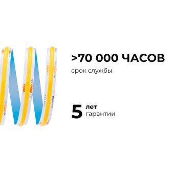 лента светодиодная 24в 12вт/м cob 320диод/м ip20 1000лм/м cri90+ дневной бел. 4000к (уп.5м) apeyron 00-382 от магазина Штепсель и батарейка. - фото_8