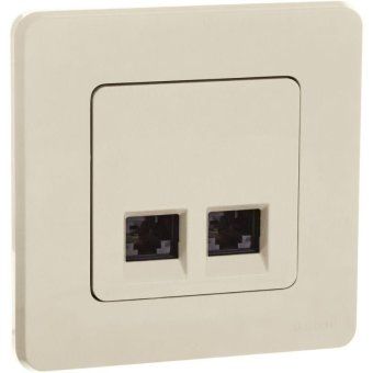 розетка компьютерная 2-м inspiria rj45 кат.5e utp сл. кость leg 673836 от магазина Штепсель и батарейка. - фото_5
