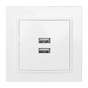 розетка usb 2-м сп минск 2.1а бел. ekf err-2usb-100 от магазина Штепсель и батарейка.
