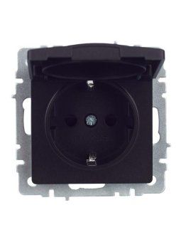 розетка brite рсбш10-3-44-брч 16а ip44 с заземл. защ. шторки с крышкой механизм черн. iek br-r16-16-44-k02 от магазина Штепсель и батарейка. - фото_2