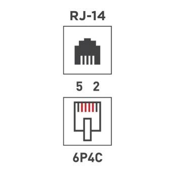 розетка телефонная 1-м оп rj14 (6p4c) кат.3 бел. rexant 03-0001 от магазина Штепсель и батарейка. - фото_3