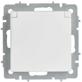 розетка brite рсбш10-3-браб 16а ip20 с заземл. защ. шторки с крышкой механизм арктич. бел. iek br-r16-16-k91 от магазина Штепсель и батарейка. - фото_2