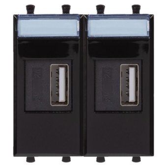 устройство зарядное usb 2мод. 2.1а avanti "черный квадрат" dkc 4402542 от магазина Штепсель и батарейка.