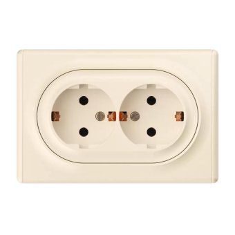 розетка 2-м сп florence 16а ip20 с заземл. винт. клеммы беж. 1e10401301 onekeyelectro 2172790 от магазина Штепсель и батарейка.