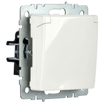 розетка brite рсбш10-3-брб 16а ip20 с заземл. защ. шторки с крышкой механизм бел. iek br-r16-16-k01 от магазина Штепсель и батарейка. - фото_3