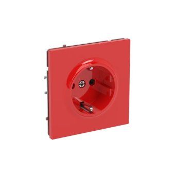 розетка силовая kant 2p+e без шторки красн. сатин dkc 7001033 от магазина Штепсель и батарейка. - фото_2