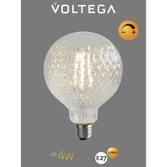лампа светодиодная филаментная loft 271 yx-g125175lffec01 4вт 2200к e27 dim voltega 8574 от магазина Штепсель и батарейка. - фото_6