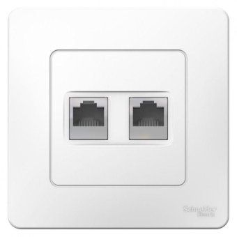 розетка компьютерная 2-м сп blanca rj45 кат.5e бел. se blnis045451 от магазина Штепсель и батарейка. - фото_3