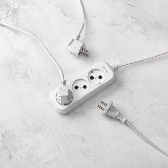 удлинитель 3 гнезда 5м 2х0.75кв.мм б/з бел. proconnect 13-4207 от магазина Штепсель и батарейка. - фото_2