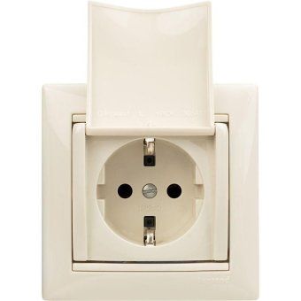 розетка 1-м сп valena 16а ip21 2p+e с заземл. защ. шторки с крышкой винты механизм сл. кость leg 774322 от магазина Штепсель и батарейка. - фото_4
