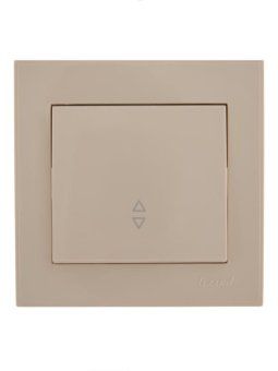 переключатель проходной 1-кл. сп rain ip20 крем. lezard 703-0303-105 от магазина Штепсель и батарейка.