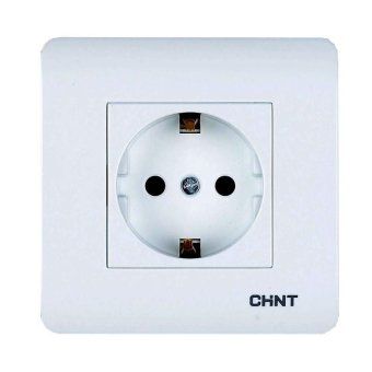 розетка с заземляющим контактом 16а 250в chint 715389 от магазина Штепсель и батарейка.