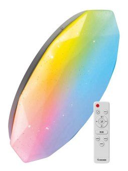 светильник светодиодный premium diamond-rgb 75вт 230в 3000-6500к 6000лм ip40 502х83мм настенно-потолочный управляемый с пультом ду с rgb подсветкой космос ksdiamrgb75w от магазина Штепсель и батарейка.